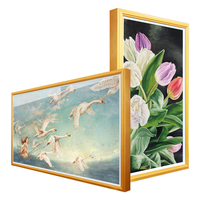 27 "32" 43 "49" Cadre en bois classique créatif Wifi Montage mural LCD Cadres photo numériques pour peintures numériques