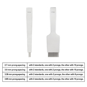 Ensemble d'outils de poinçonnage en cuir en acier inoxydable pour le bricolage Ciseau plat pour la couture et le poinçonnage de trous pour les accessoires d'artisanat du cuir - Product Image 3