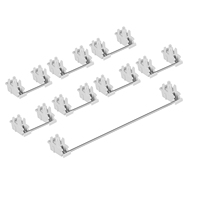 Stabilisateur de plaque DUROCK blanc 2U 6.25U 7U avec rétroéclairage LED RGB programmable, interface USB/PS/2 pour stabilisateurs de plaque de style Cherry