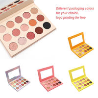 Palette de fards à paupières mats de haute qualité OEM/ODM avec finition métallique et scintillante, couleurs naturelles pour tous les tons de peau, en poudre