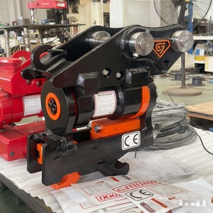 Attache rapide hydraulique GJEM Powertilt Tilt Quick Hitch pour excavatrice 8-10 tonnes, rotation 180 degrés des deux côtés, modèle GJTH1600, garantie 1 an - Product Image 4