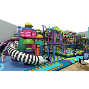 <span class=keywords><strong>Parque</strong></span> <span class=keywords><strong>Infantil</strong></span> Comercial de Última Tendencia, <span class=keywords><strong>Dreamland</strong></span> Ninja Warrior, con Tobogán de Plástico para Interiores, Equipos de Juego para Niños - Product Image 2