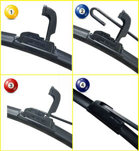 Balais d'<span class=keywords><strong>essuie</strong></span>-<span class=keywords><strong>glace</strong></span> universels sans cadre, adaptateurs multiples, compatibilité 99% des véhicules, <span class=keywords><strong>essuie</strong></span>-glaces à bras souple pour Hyundai Nissan, faible MOQ - Product Image 6