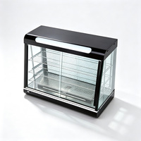 Vitrine chauffante électrique en verre incurvé pour équipement de restauration, présentoir chauffant commercial pour boulangerie et restauration rapide