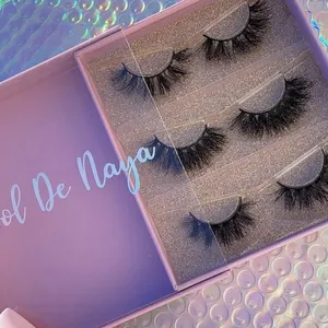 TOP wholesale eyelashes packaging box 3D lashes mink eyelash boxes your own brand vendor