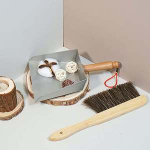 ชุดไม้กวาดขนม้าและที่ตักผงขนาดเล็กสำหรับบ้านรถยนต์การตั้งแคมป์พื้นที่ขนาดเล็กการทำความสะอาดสัตว์เลี้ยงและการเดินทาง - Product Image 5