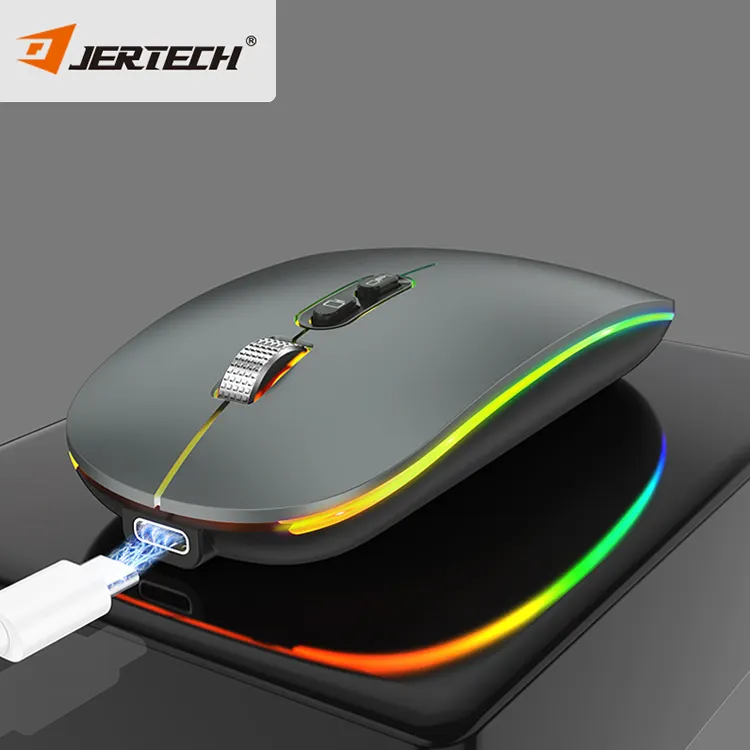 Factory PC Adjustable Office Mouse DPI Mute Mice BT 2.4G Mouse Dual Mode USB Type C Gaming Wireless RGB Mouse For Laptop