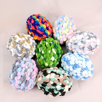 100g Multiple Colors 100% Polyester Pom Pom Yarn Fluffy Bobble Ball Yarn DIY Hand Knitting for Scarf Hat Cushion Blanket