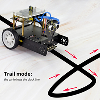 Keyestudio KEYBOT codificación Robot Educativo coche inteligente Kit para Arduino madre robótica IR control remoto inalámbrico Kit de electrónica