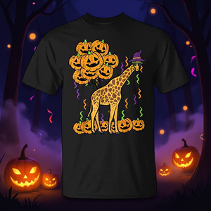 Camiseta de disfraz de jirafa de Halloween para niños y adultos, diseño de animales del zoológico - Product Image 3