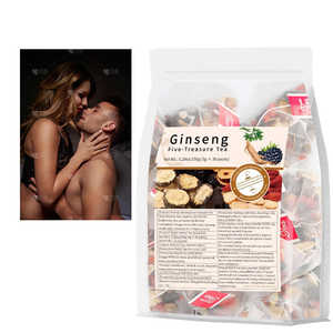 Té de Ginseng Orgánico Diez Tesoros para los Riñones, Té Desintoxicante Natural a Base de Hierbas Chinas para Mujeres y Hombres, 6 Ingredientes Preciosos - Product Image 1