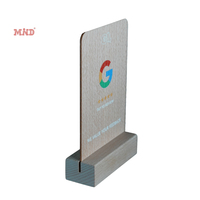 Support de menu en bois NFC personnalisé pour avis Google, vente directe d'usine, UV 13,56 MHz