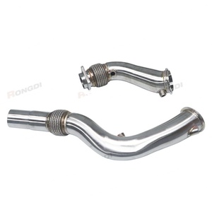 RongDI One-Piece Mandrel Bent Stainless Free-Flow Downpipe Fit BMW G80 M3 / G82 M4 / G87 M2 Downpipe 3.0T 2019-2023 - Product Image 1