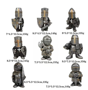 Sculpture en résine Chevalier Crusader Européen OR34, Souvenir d'Art Médiéval, Chevalier Samouraï en Armure, Statue de Gnome de Jardin Extérieur - Product Image 2