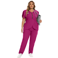Uniforme de salon de beauté, pantalon droit uni en tissu Dobby, haut et pantalon en nylon, uniforme médical haut de gamme pour médecins