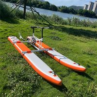 Bateau à pédales gonflable personnalisé, vélo flottant en PVC, SUP, kayak, capacité de 100 à 500 kg, usage commercial, lac, rivière, mer