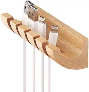 Solid Wooden Cable Clips Cord Management System And Cable Organizers USB Cable Holder Wire Organizer Cord Clips