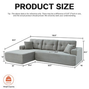 Productos de Moda en TikTok 2026, Sofá Modular en Forma de L Comprimido al Vacío, de Agentes de Dropshipping en EE. UU. - Product Image 6