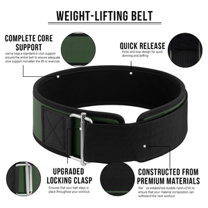 Cinturón de Levantamiento de Pesas MKAS al por Mayor con Logotipo Personalizado, Cinturón de Entrenamiento de Fuerza, Fitness, Eva, Nailon, para Gimnasio - Product Image 3