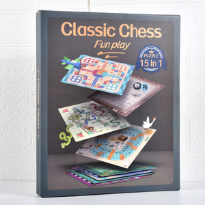 Vente directe d'usine nouvelle tendance 15-en-1 jeux <span class=keywords><strong>de</strong></span> <span class=keywords><strong>société</strong></span> multifonctionnels livres ouverts volant échecs <span class=keywords><strong>bête</strong></span> combat musique enfants - Product Image 3