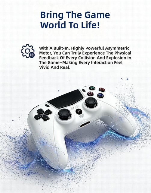 Wireless Controller for PS5, Compatible with PC, IOS & Android Phones