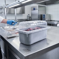 Boîte à crème glacée en PP transparent de qualité alimentaire avec couvercle hermétique pour le stockage des aliments dans la cuisine et l'emballage maison