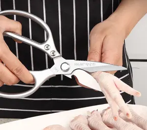 New Kitchen Scissors Thickened Stainless Steel Multifunctional Scissors Chicken Bone Scissors