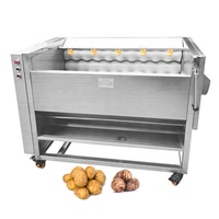Machine électrique automatique 750W pour le séchage, le lavage et le pelage des taro, konjac, poireaux, gingembre, pommes de terre, légumes et manioc