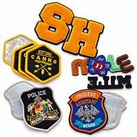 Étiquette textile personnalisée avec logo, patchs brodés et gaufrés pour vêtements, badges brodés thermocollants pour vêtements
