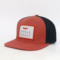 Casquettes structurées en coton à 6 panneaux, bicolores, à visière plate, avec logo tissé, personnalisées par le fabricant, pour la rue, l'extérieur, la pêche, casquettes snapback pour hommes