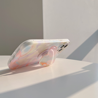 Coque de protection antichoc écologique en TPU+PC pour 15 14 13 Pro Max, support transparent coloré, étui de téléphone portable tendance