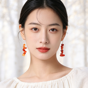 ต่างหูคริสตัลหินธรรมชาติคุณภาพสูงสำหรับผู้หญิง ใช้ตกแต่ง - Product Image 6