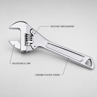 Outils de réparation professionnels, clé à molette réglable, clé à douille de haute qualité, clé à double ouverture