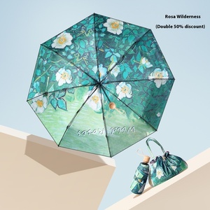 <span class=keywords><strong>Parapluie</strong></span> pare-soleil double couche pour femmes <span class=keywords><strong>haut</strong></span> <span class=keywords><strong>de</strong></span> <span class=keywords><strong>gamme</strong></span> avec sac 5 mini <span class=keywords><strong>parapluie</strong></span> <span class=keywords><strong>de</strong></span> poche <span class=keywords><strong>pliant</strong></span> en bois imprimé - Product Image 6