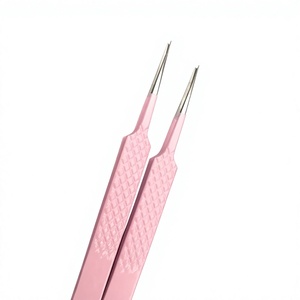 Pince à cils professionnelle en acier inoxydable à pointe lisse pour extensions de cils – Outil d'extension de cils 751 - Product Image 2