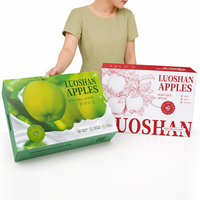 Boîte d'emballage pour fruits en carton ondulé pliable sur mesure, extra large, avec couvercle et base, boîte cadeau pour fruits frais en carton robuste, vente en gros