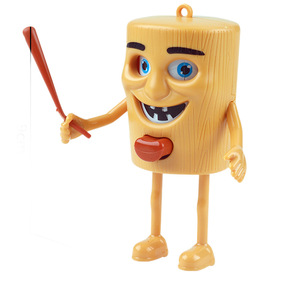 Wooden <b>Stick</b> <b>Man</b> Figurine Plastic Keychain Portable <b>Toy</b> With Moving Arms For Children - Product Image 2