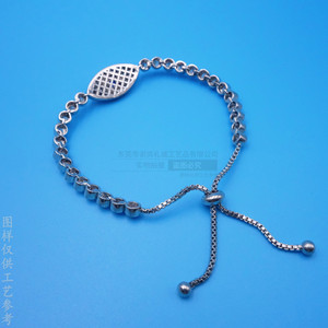 Pulsera de ojo turco de zafiro con incrustaciones de cristal blanco K, diseño geométrico, para uso diario - Product Image 3