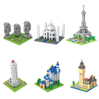 NUEVOS Regalos para Fiestas Infantiles, Mini Bloques de Construcción de Edificios Famosos del Mundo, Juegos de Juguetes, Regalos de Cumpleaños, Kits de Bloques de Construcción Micro Nano