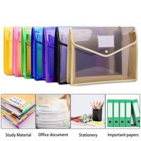 Vente en gros usine : Pochettes à documents extensibles en plastique A4 B4, réutilisables, anti-poussière, avec bouton-pression, pour papiers importants et articles de papeterie