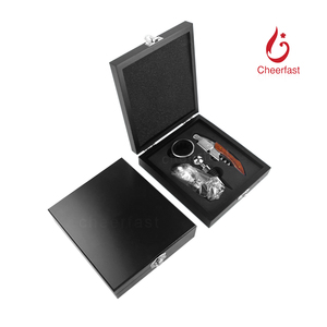 <span class=keywords><strong>Kit</strong></span> de 4 outils à vin le plus vendu : Collier anti-goutte pour vin, tire-bouchon, aérateur verseur de qualité alimentaire et bouchon à vin - Product Image 3