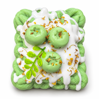 Jouet Squishy TPR Donut Matcha, Jouet Promotionnel Anti-Stress à Rebond Lent, Jouet Fidget Réaliste en Forme d'Aliment, Vente en Gros Usine