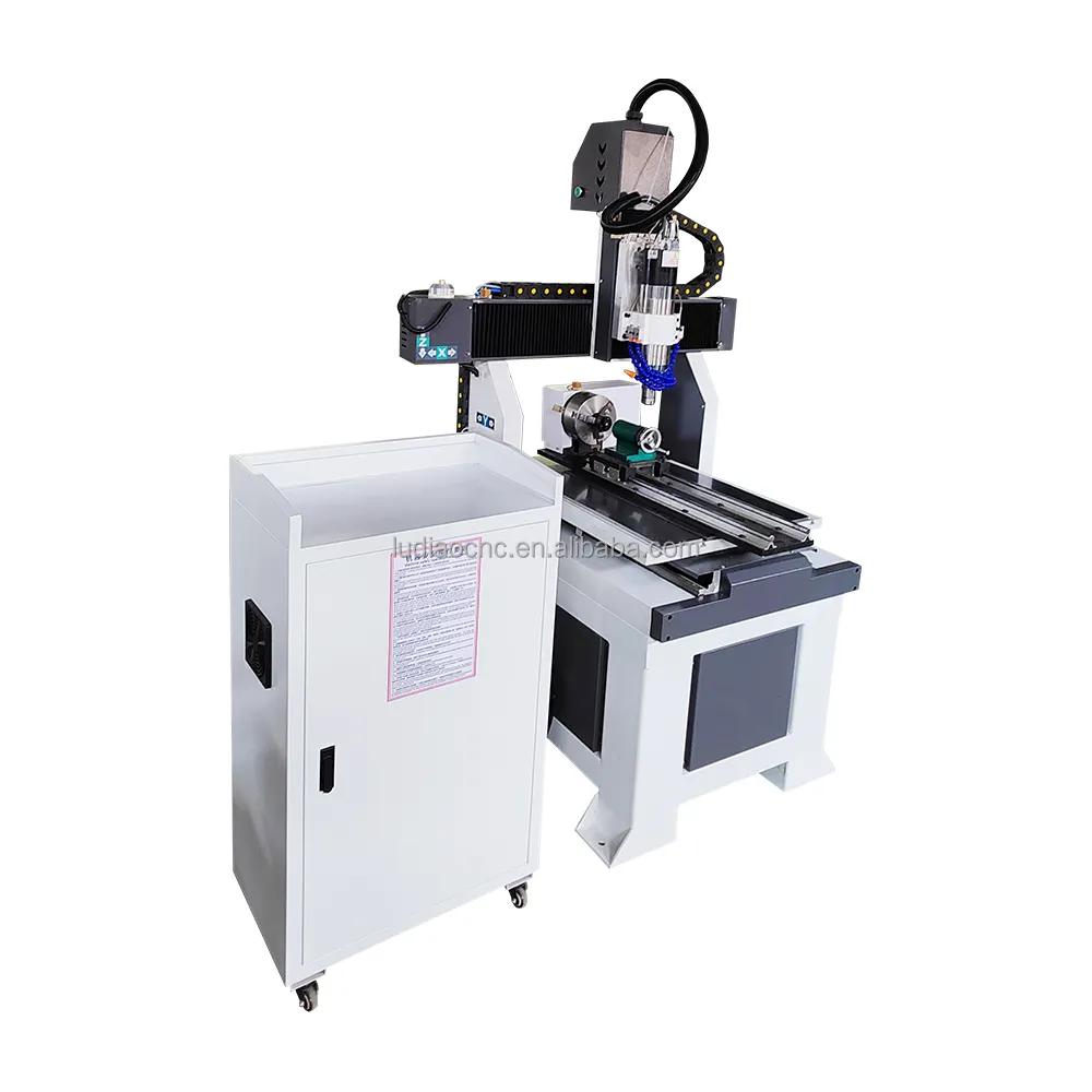 Máquina multifuncional de roteador CNC para metal 3D 6060 para metal e pedra de jade, máquina de corte e gravação