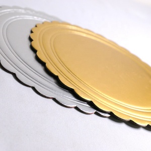 Wholesale Gold Foil Cake Drum 12mm Thick Corrugated Paper with Embossed <b>Edge</b> Elegant Cake Packaging Cake Base Broad - Product Image 5