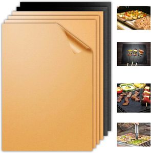 Juego de 5 esteras de <span class=keywords><strong>parrilla</strong></span> de cobre resistentes al calor, reutilizables, fáciles de limpiar, antiadherentes, para barbacoa y hornear, nuevos productos - Product Image 5