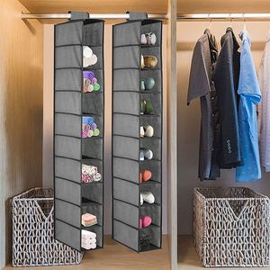 Customized 10-Layer Multifunctional Foldable Closet Systems Wardrobe Storage with <b>Shoes</b> Bag Compartments and Hanging Organizer - Product Image 5