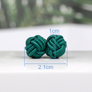 Handmade Trung Quốc Nút Nút đầy màu sắc bóng hình dạng nút Bìa đàn hồi Khuy măng sét nút - Product Image 5