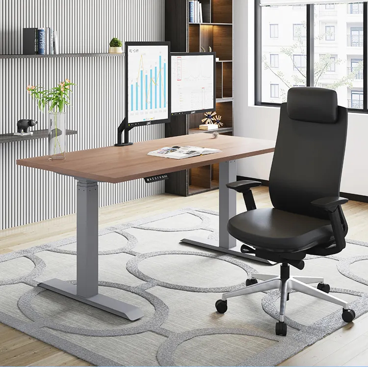 Fornitura di tavolo elettrico regolabile in altezza ufficio di alta qualità mobili per ufficio seduti in piedi scrivania per l'home office