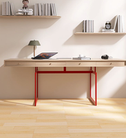Bureau en bois massif de luxe personnalisable, design moderne avec tiroirs, ergonomique pour la maison/le bureau