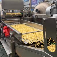Complete productielijn voor het maken van aardappel frieten, commerciële apparatuur voor de productie van diepvriesfrieten